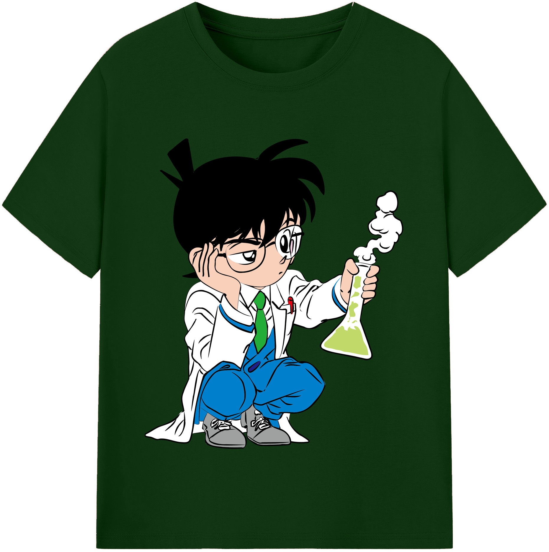（画像用） 名探偵コナン 江戸川 コナン Detective Conan Conan Edogawa 綿100％半袖Tシャツ（フロントプリント）